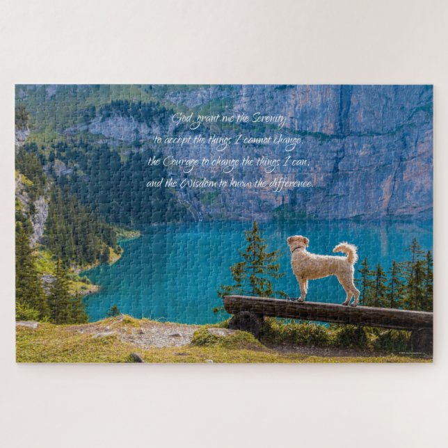 Ruhe-Gebets-Puzzle für Hundeliebhaber (Horizontal)