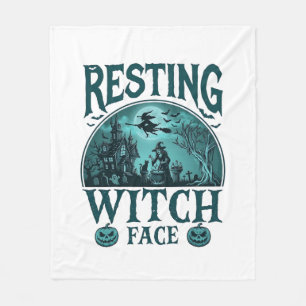 Ruhe Gesicht Hexe Halloween Spukhaus Kessel Fleecedecke