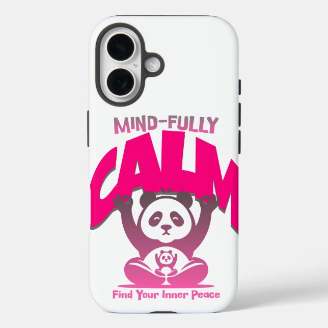 Ruhe, Herz - genau wie ein friedlicher Panda iPhone 16 Hülle (Rückseite)