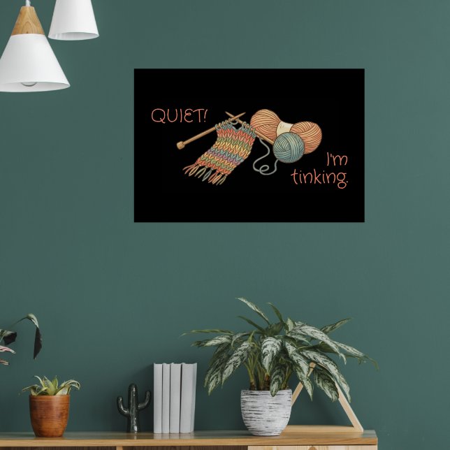 Ruhe! Ich denke nach. Poster (Wohnzimmer 1)