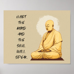 Ruhe im Geist und das Soul spricht MONK Poster