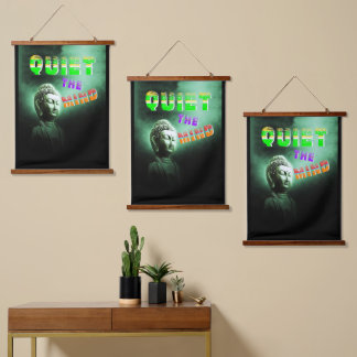 Ruhe im Geist Wandteppich Mit Holzrahmen