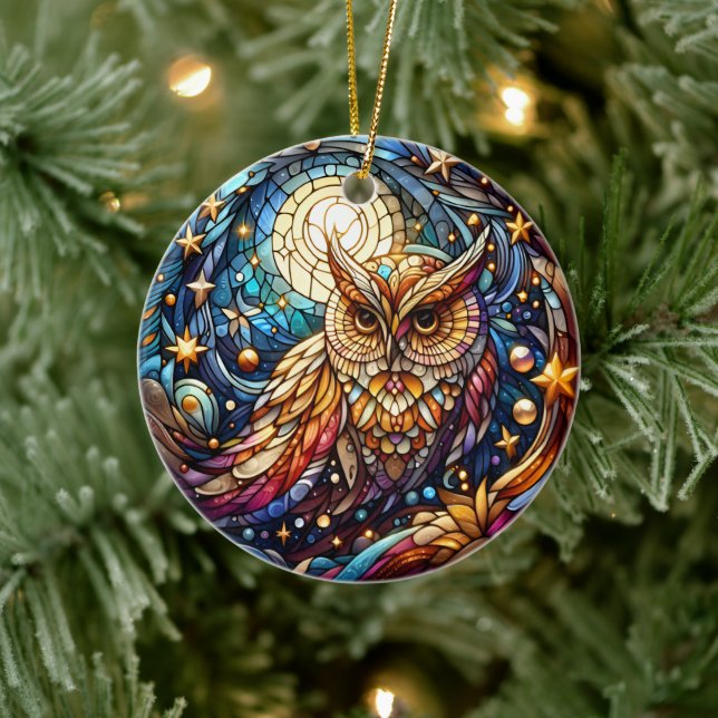 Ruhe im Glas Ein festes Glas Keramik Ornament (Baum)