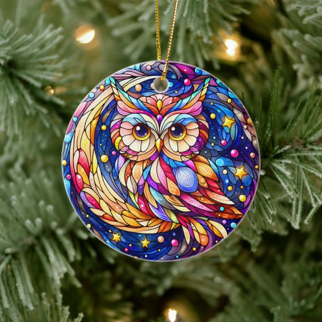 Ruhe im Glas Ein festes Glas Keramik Ornament (Baum)