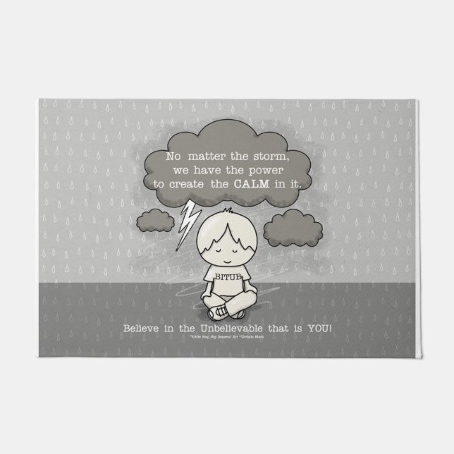 Ruhe im Sturm Fußmatte (Vorderseite)