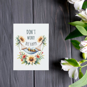 Ruhe in Bloom - Biene & Daisy Harmonie Postkarte