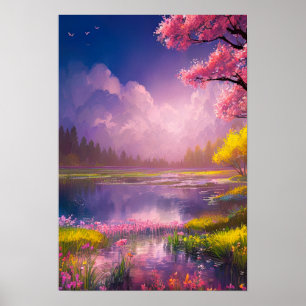 Ruhe in der Friedlichen Waldoase Poster