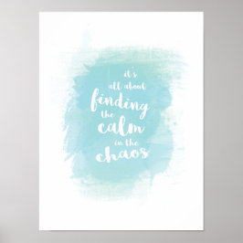Ruhe in der kalligraphischen Kalligraphieposte des Poster