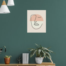 Ruhe in der Linie - Minimalistisches Abstraktes Ge Poster
