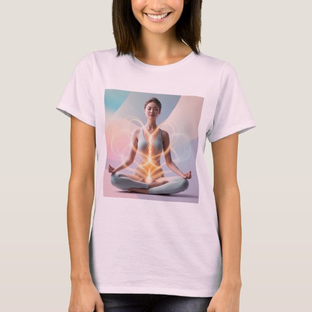 Ruhe in der Meditation - Spiritueller Energiefluss T-Shirt (Vorderseite)