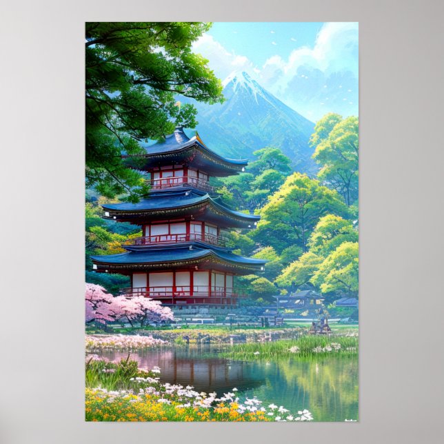 Ruhe in der Pagode Poster (Vorne)