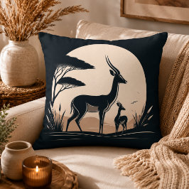 Ruhe in Motion Antelope Inspiriert Kissen