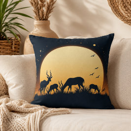 Ruhe in Motion Antelope Inspiriert Kissen
