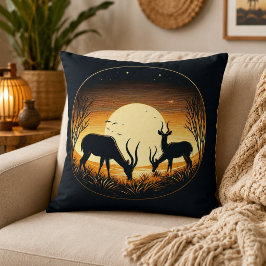Ruhe in Motion Antelope Inspiriert Kissen