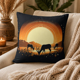 Ruhe in Motion Antelope Inspiriert Kissen