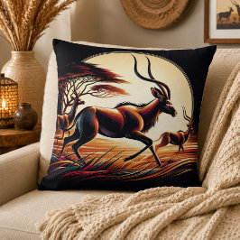 Ruhe in Motion Antelope Inspiriert Kissen