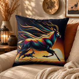 Ruhe in Motion Antelope Inspiriert Kissen