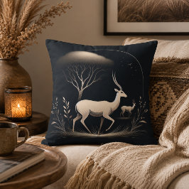 Ruhe in Motion Antelope Inspiriert Kissen