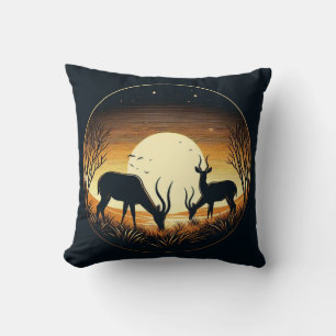 Ruhe in Motion Antelope Inspiriert Kissen