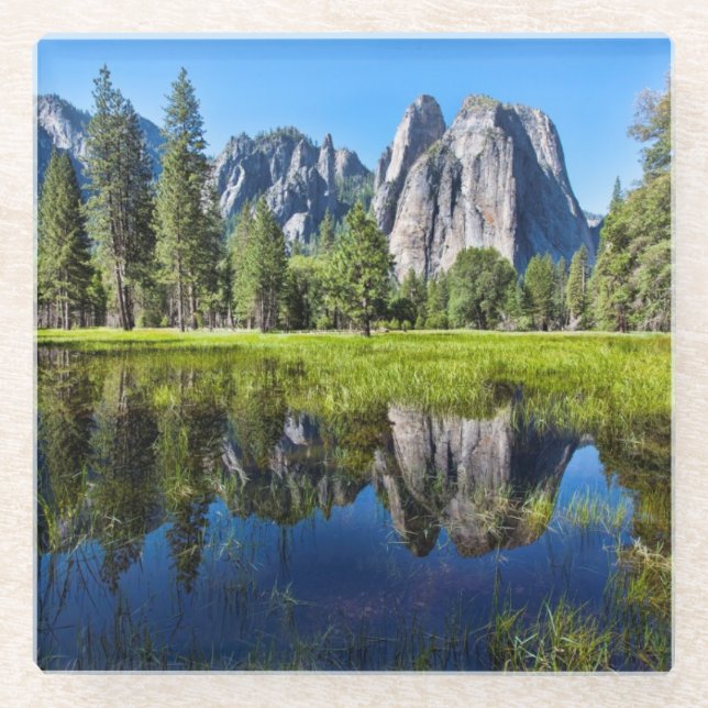 Ruhe in Yosemite Glasuntersetzer (Vorderseite)