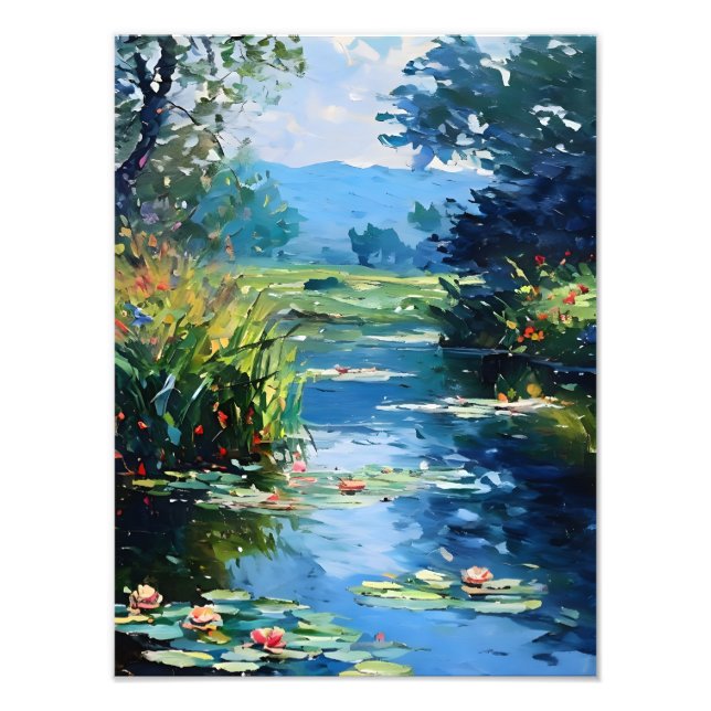 Ruhe: Inspiriert Wasserlilie Fotodruck (Vorne)