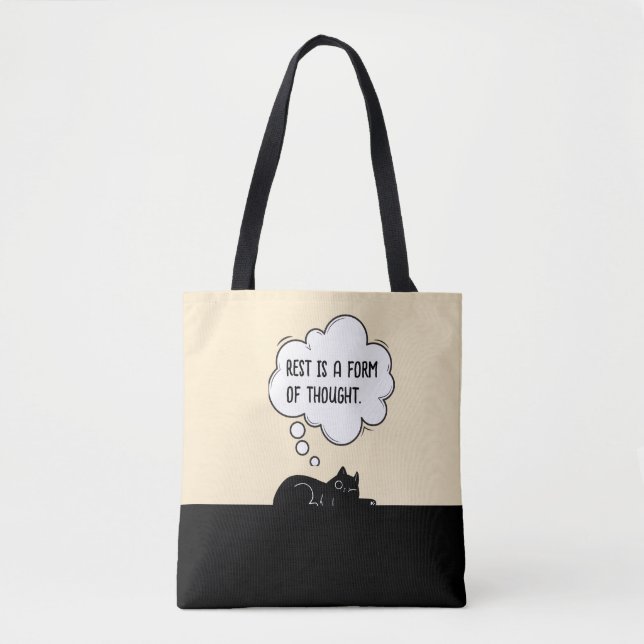 Ruhe ist eine Form des Denkens Tasche (Vorderseite)