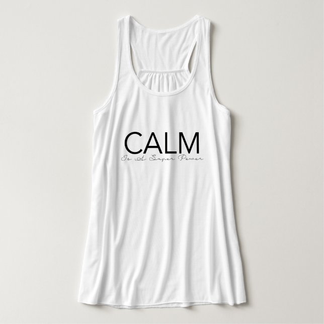 Ruhe ist eine Superyoga-Typografie des Power-| Tank Top (Design Vorderseite)
