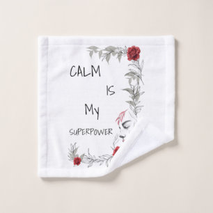 Ruhe ist mein Superheld Selbstvertrauen & Zuvers Waschlappen