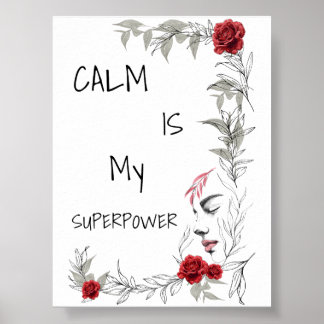 Ruhe ist meine Superkraft | Selbstvertrauen & Zuve Poster