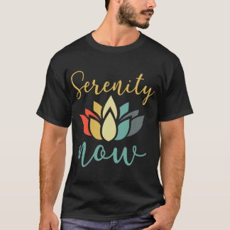 Ruhe jetzt farbenfroher Lotos Freund T-Shirt