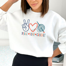 Ruhe, Liebe Crochet Sweatshirt