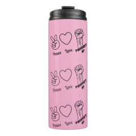 Ruhe, Liebe, feministische AF - Wasserflasche Thermosbecher