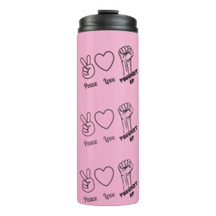 Ruhe, Liebe, feministische AF - Wasserflasche Thermosbecher