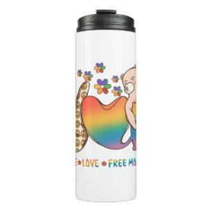 Ruhe, Liebe, Gratis-Mama - LGBTQ+-Preisgestaltung Thermosbecher