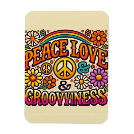 Ruhe, Liebe & Grooviness Flexibles Foto Magnet