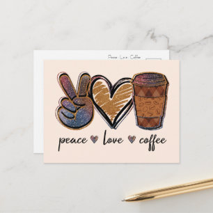 Ruhe, Liebe, Kaffee Postkarte