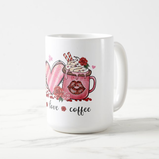 Ruhe, Liebe, Kaffee-Tasse: Stilftiger ☕ Kaffeetasse (VorderseiteRechts)