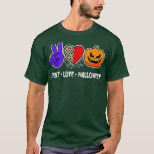 Ruhe, Liebe, Pumpkin Fall Leopard Print Funny Hall T-Shirt
