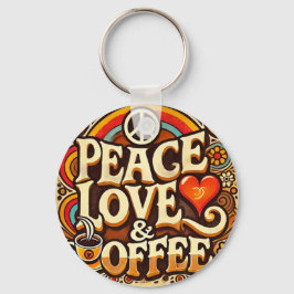 Ruhe, Liebe & Retro Keyring Schlüsselanhänger