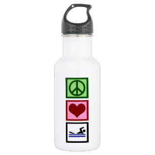 Ruhe Liebe Schwimmen Edelstahlflasche