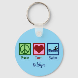 Ruhe Liebe Schwimmen Schlüsselanhänger
