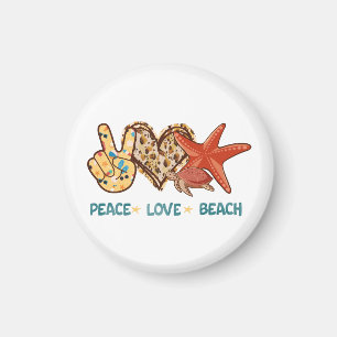Ruhe, Liebe, Strand Friede, Herz, Schildkröte Magnet