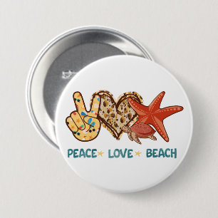 Ruhe, Liebe, Strand Summer Vibes VINTAG Button