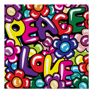 Ruhe, Liebe und Blume Poster