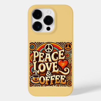 Ruhe, Liebe und Kaffee Retro iPhone Case