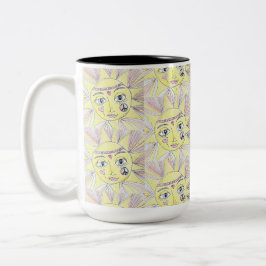 Ruhe, Liebe und Kaffee Zweifarbige Tasse
