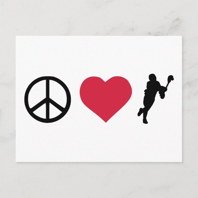 Ruhe, Liebe und Lacrosse Postkarte (Vorderseite)