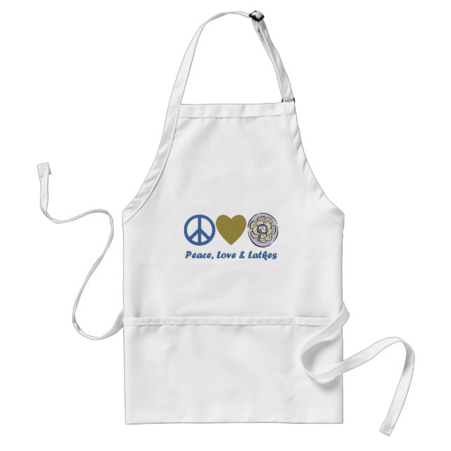 Ruhe, Liebe und Latkes Hanukkah T-Shirts und Gesch Schürze (Vorne)