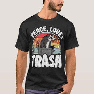 Ruhe, Liebe und Müll Funny Opossum Meme Mülleimer  T-Shirt