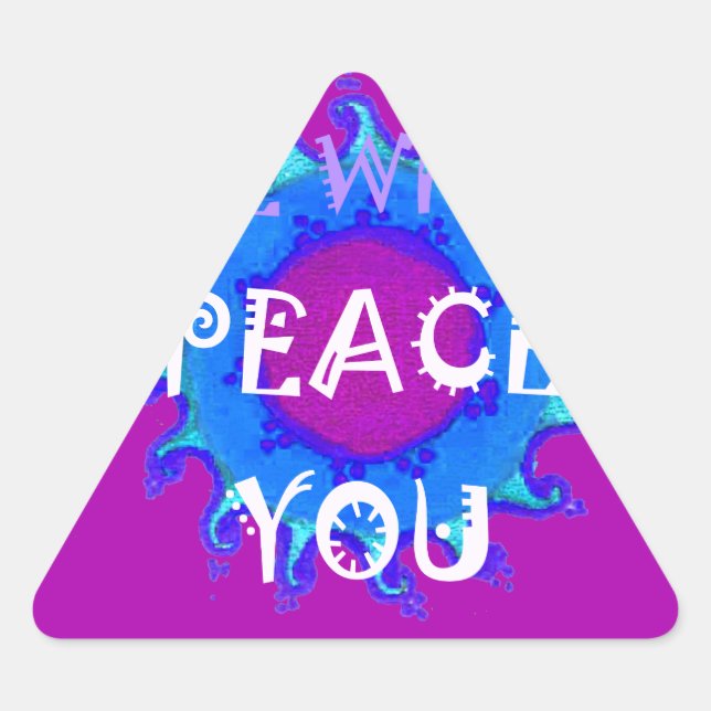 Ruhe mit Ihrer Inspiration Print Dreieckiger Aufkleber (Vorderseite)